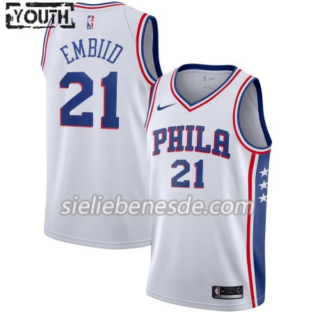 Kinder NBA Philadelphia 76ers Trikot Joel Embiid 21 Nike 2019-2020 Association Edition Swingman
